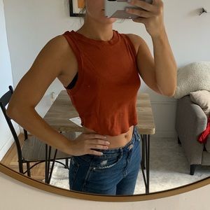 Burnt Orange Tank Crop